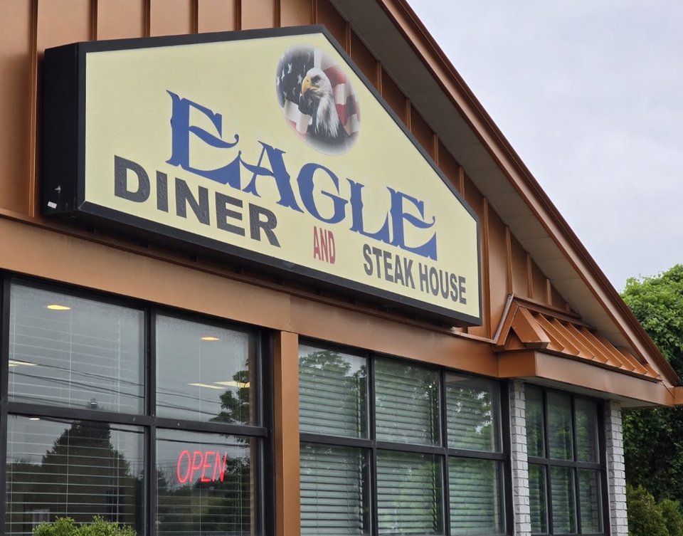 Front view of Eagle Family Restaurant.